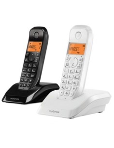 MOTOROLA S1202 Telefono DECT DUO Blanco / Negro