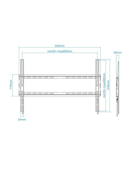 Tooq Soporte pared LP1080F-B pantallas 37"-80"