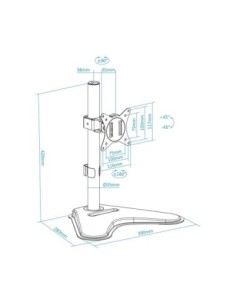 Tooq Soporte mesa DB1701TN-B 1 brazo 17-32" 2