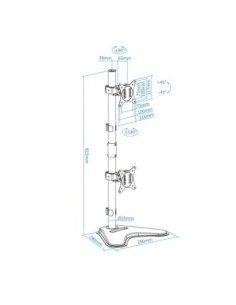 Tooq Soporte mesa DB1703TNV-B  2 brazos Vertical 2