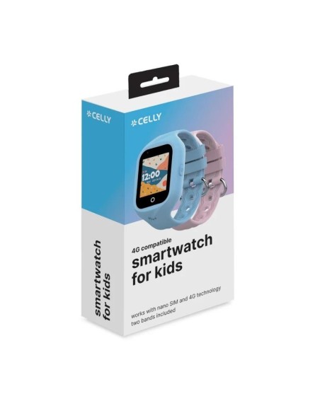 Celly Smartwatch Kids 4G 2 Correas Azul y Rosa