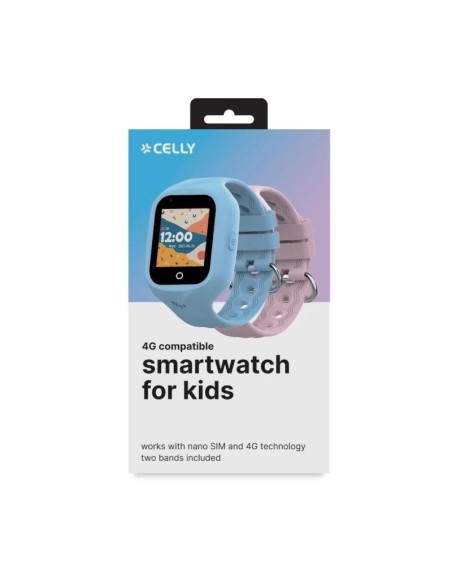 Celly Smartwatch Kids 4G 2 Correas Azul y Rosa