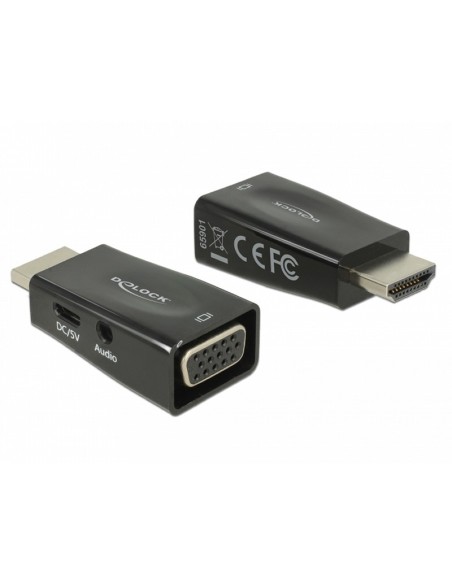Delock Adaptador HDMI-A macho VGA hembra/audio