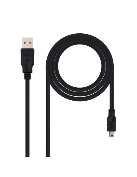 Nanocable Cable USB 20, A/M-Mini B/M, negro, 05m