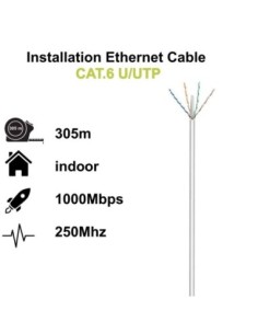 Ewent Bobina cable red Cat 6 U/UTP, LSZH, 305mt