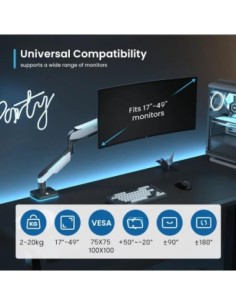 EWENT EW1509 Soporte monitor 0-49" con luces RGB 2