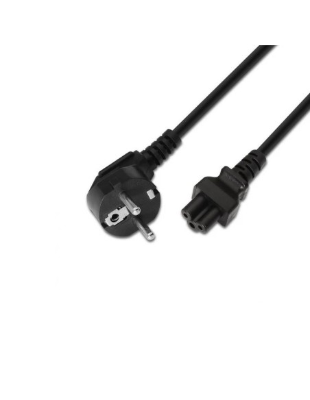 Aisens Alimentación Trébol CEE7/M-C5/H negro 15m