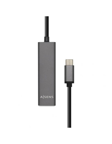 Aisens Hub USB 31 USB-C/M-4xTipo A/H gris, 15cm