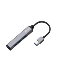 Aisens Hub USB 30 tipo A/M-4xtipo A/H gris 10cm