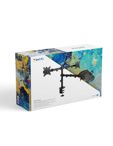 Tooq DB1202TN-B Soporte mesa 2 pantallas+ portatil