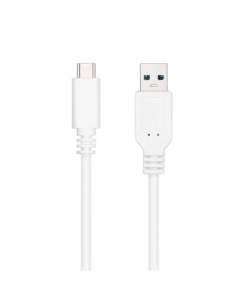 Nanocable Cable USB 31 Gen2 USB-C/A 0,5 M Blanco