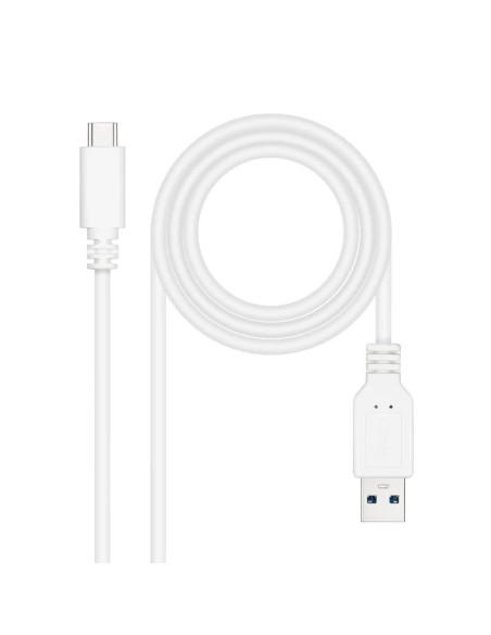 Nanocable Cable USB 31 Gen2 USB-C/A 2 M Blanco