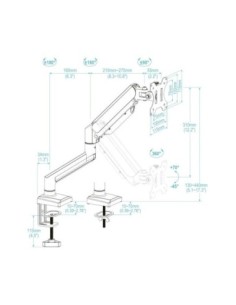 Tooq Soporte mesa DB1334TNR-B 1 brazo 13-34"