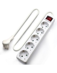 EWENT EW3955  Regleta 5 Tomas / 1 interruptor 1.5m 2