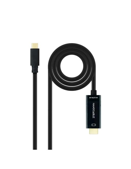 Nanocable Conversor USB-C/M-HDMI/M, Negro, 5 m