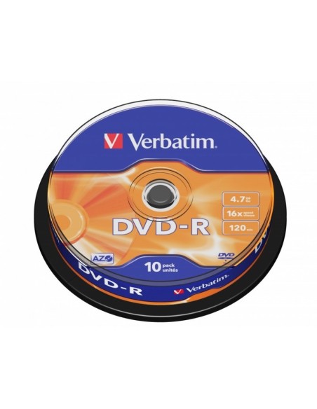 Verbatim DVD-R 47GB 16x Tarrina 10Uds