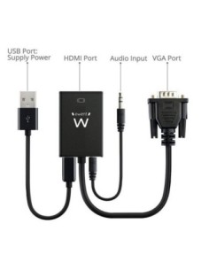 EWENT EW9866 Adaptador Vga/Hdmi con Audio