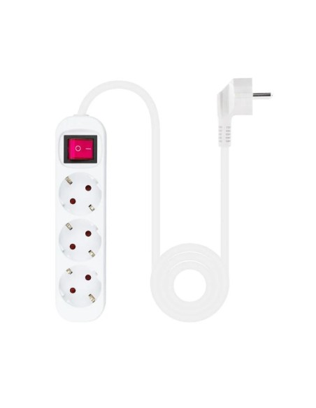 Nanocable Regleta 3 Tomas Interruptor Blanco