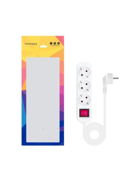 Nanocable Regleta 3 Tomas Interruptor Blanco