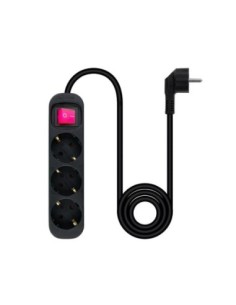 Nanocable Regleta 3 Tomas Interruptor Negro 2