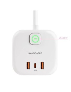 Nanocable Base de enchufe con 3 USB c/ interruptor 2