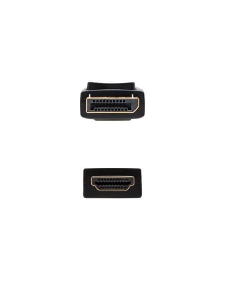 Nanocable Cable Conversor DP a HDMI 0'5 M Negro