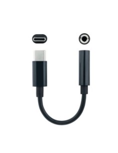 Nanocable Adaptador Audio USB-C/M a Jack/H' Negro