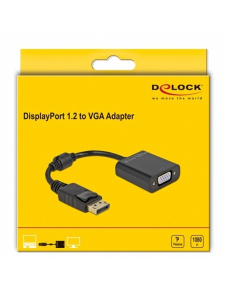 Delock Adaptador Displayport 1'2 macho a VGA15 pin