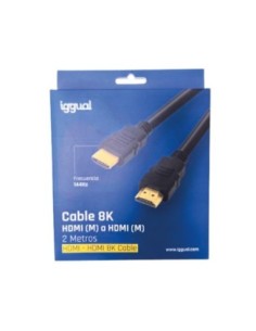 iggual Cable HDMI - HDMI 2'1 8K-60hz 2 metros