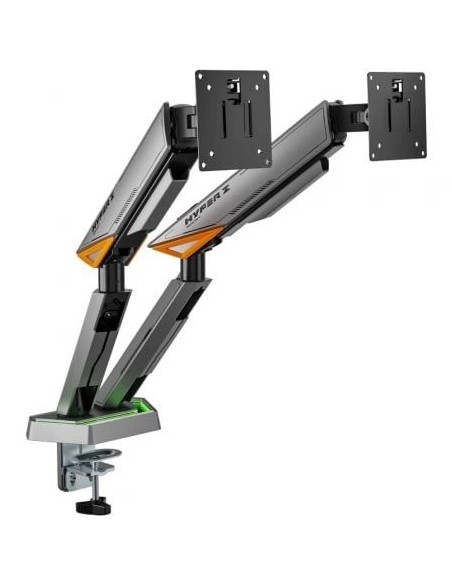 Soporte Gaming para Monitor Aisens DT38TSRRGB-349/ hasta 16kg/ con Iluminación RGB