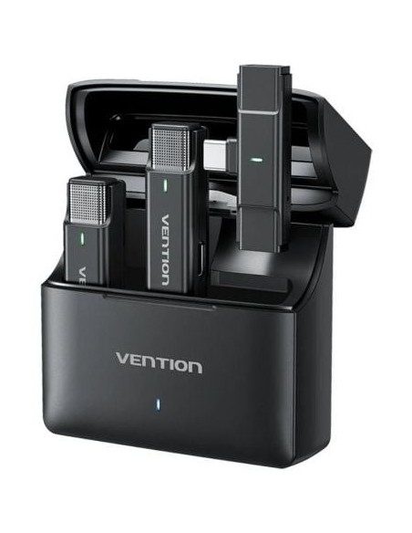 Micrófono Inalámbrico con Clip Vention NCAB0/ USB Tipo-C/ Incluye Receptor/ 2 unidades