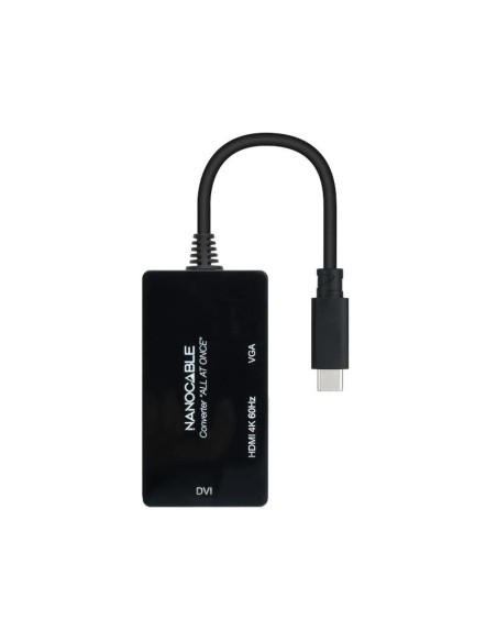 Nanocable Conversor USB-C a HDMI/DVI/VGA 20 cm