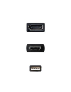 Nanocable Conversor HDMI/M a DP/H Negro 20 cm