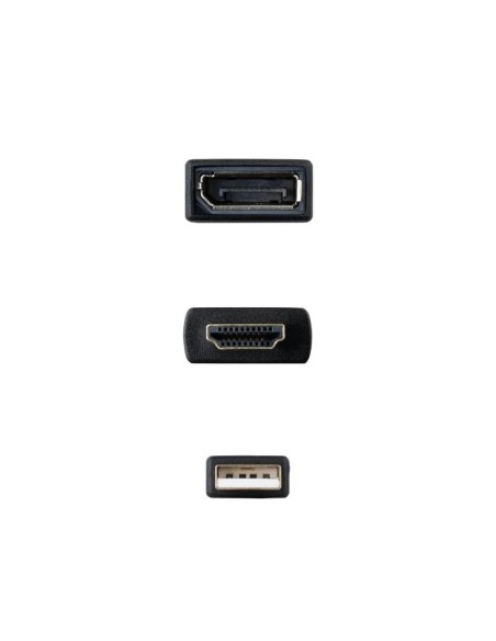 Nanocable Conversor HDMI/M a DP/H Negro 20 cm