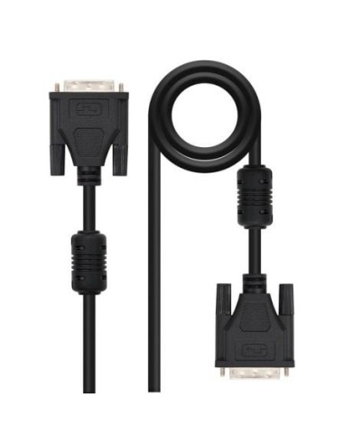 Cable DVI Dual Nanocable 10.15.0802/ DVI Macho - DVI Macho/ 1.8m/ Negro