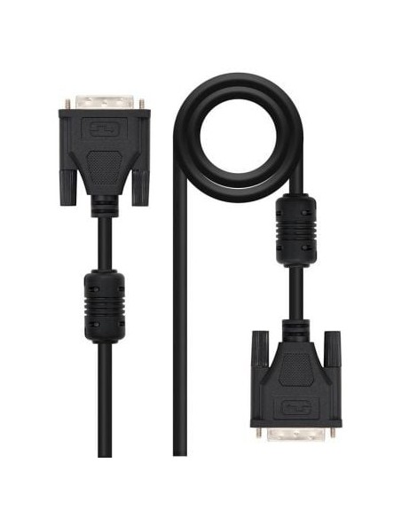 Cable DVI Dual Nanocable 10.15.0802/ DVI Macho - DVI Macho/ 1.8m/ Negro