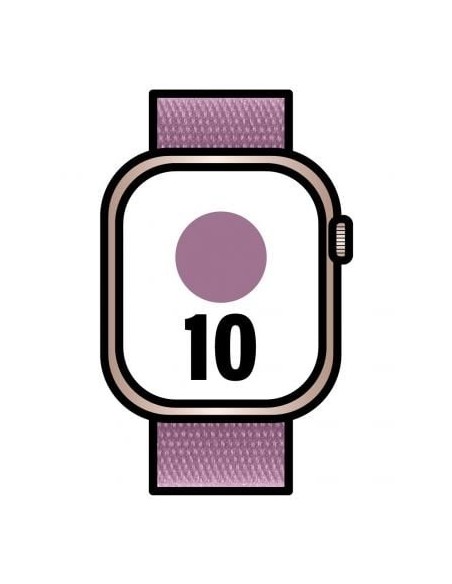 Apple Watch Series 10/ GPS/ 46mm/ Caja de Aluminio Oro Rosa / Correa Loop Deportiva Ciruela