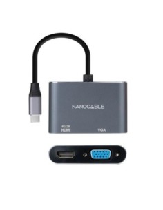 Nanocable Conversor USB-C/M a HDMI-VGA/H 15 cm 2