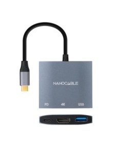 Nanocable Conversor USB-C a HDMI/USB3'0/PD 15 cm