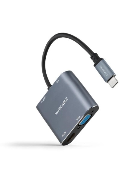 Nanocable Converosr USB-C a HDMI/VGA/USB3'0/PD