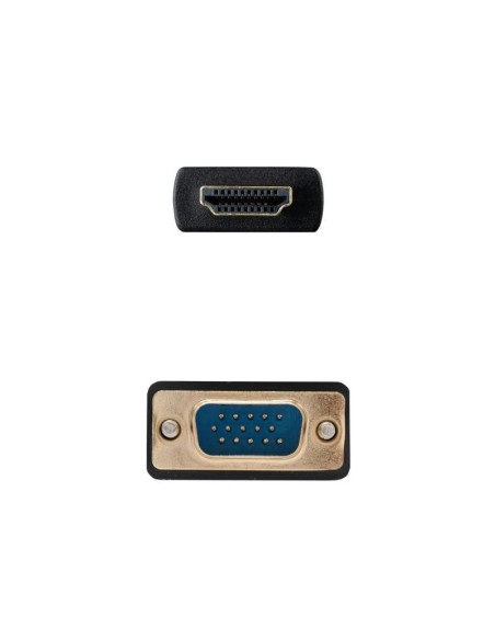 Nanocable Conversor HDMI a VGA M-M' 1'8 m Negro