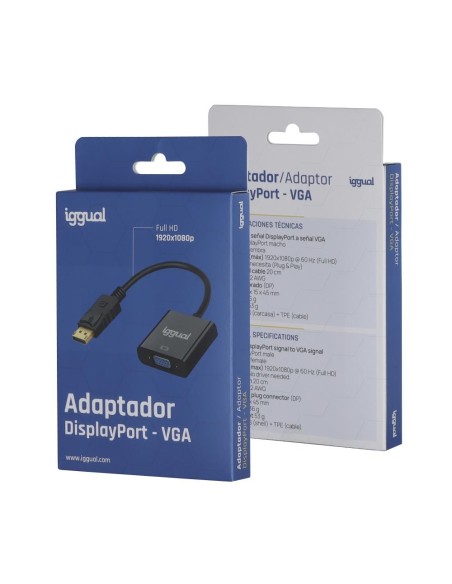 iggual Adaptador DisplayPort (M) a VGA (H)