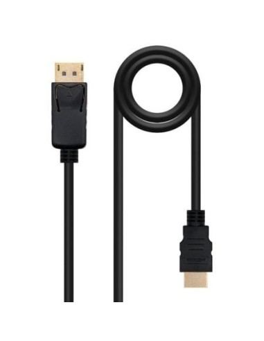 Cable Conversor Nanocable 10.15.4303/ DisplayPort Macho - HDMI Macho/ 3m/ Negro