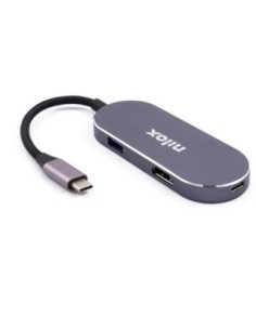 Nilox Mini dockstion usb-c HDMI' 5 EN 1' Plata