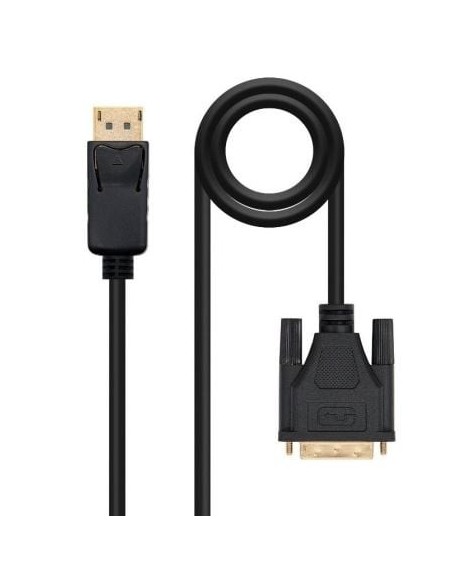 Cable Conversor Nanocable 10.15.4502/ DisplayPort Macho - DVI Macho/ 2m/ Negro