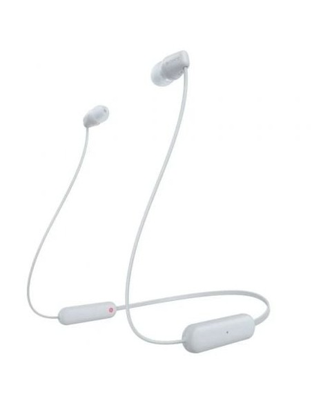 Auriculares Inalámbrico Intrauditivos Sony WI-C100/ con Micrófono/ Bluetooth/ Blancos