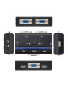 Nanocable KVM Switch VGA USB 1u-2PC+Cable