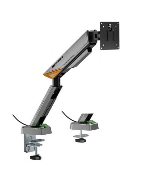 Soporte Gaming para Monitor Aisens DT49TSRRGB-347/ hasta 16kg/ con Iluminación RGB