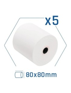 iggual Pack 5 rollos papel térmico sin BPA 80X80mm