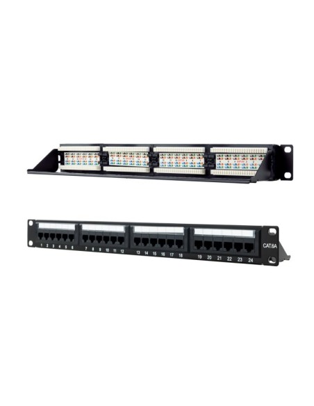 Nanocable Panel Parcheo 24P CAT'6A UTP 19"1U Dual